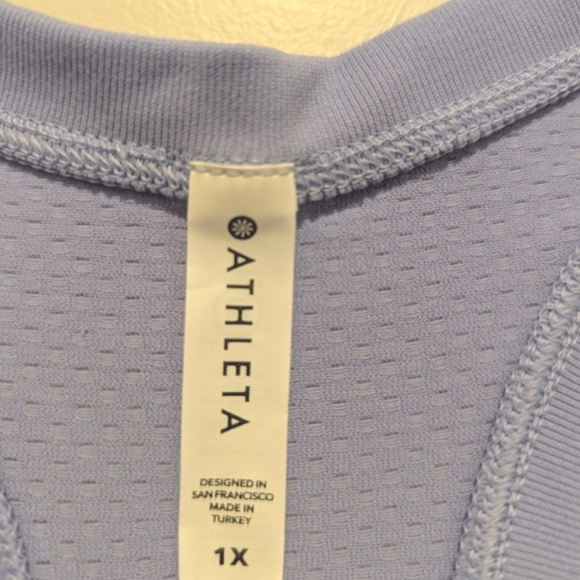 Athleta Momentum Racerback Tank Top Periwinkle Blue 1X - Picture 6 of 6